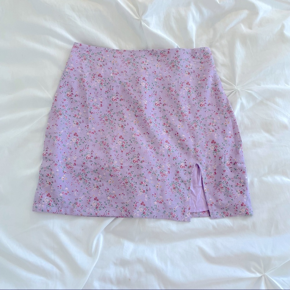 🔥SALE🔥 Princess Polly Lilac Floral Mini Skirt
